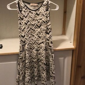 A-line, chevron pattern dress